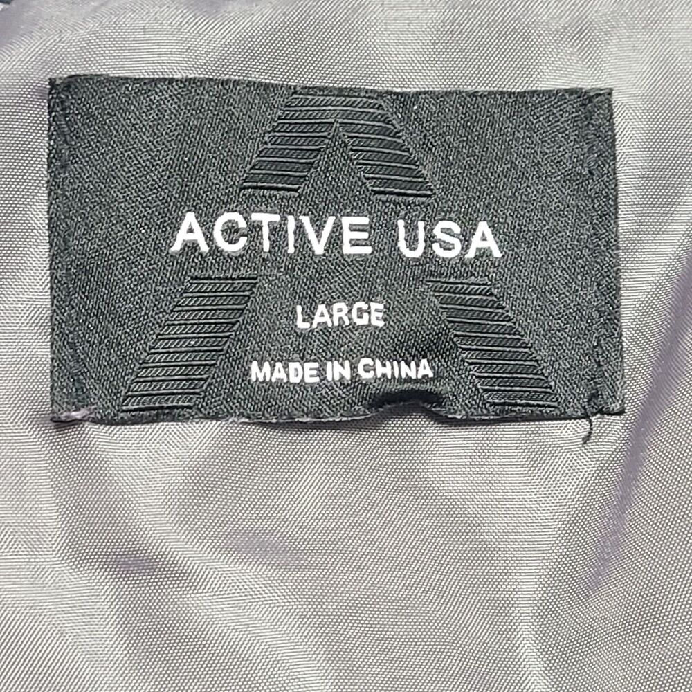 ACTIVE USA Puffer Vest Gray Full Zip Lightweight Women's Large - Picture 5 of 8
